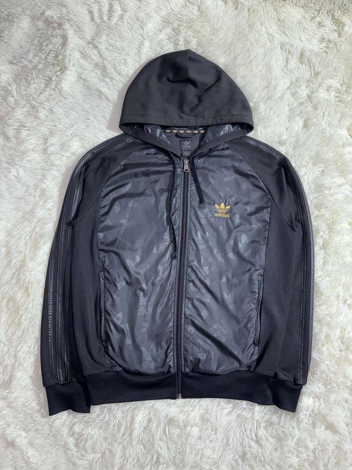 아디다스 블랙 삼선 후디 트랙탑 상품이미지4