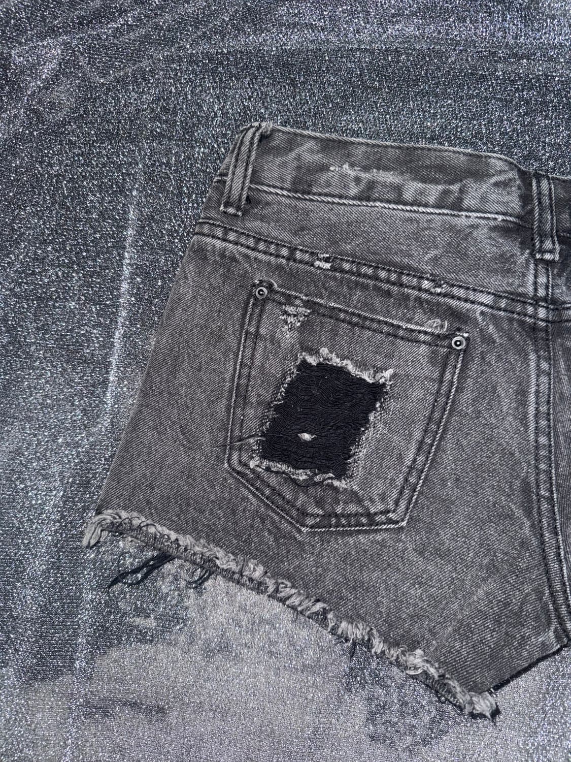 Ash black denim shorts 상품이미지2