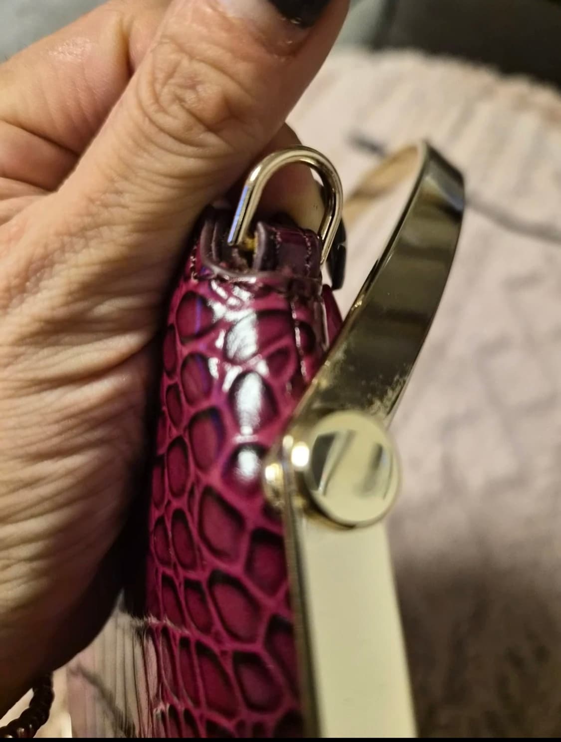 리얼소가죽 악어패턴 숄더 & 클러치 상품이미지5