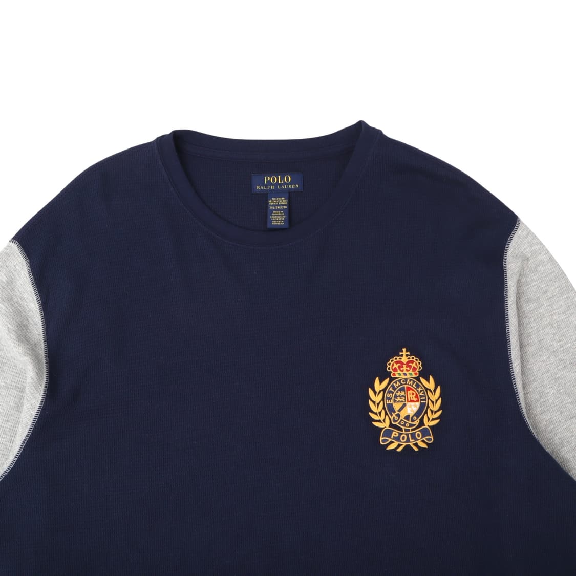 폴로 랄프로렌 네이비 크레스트 래글런 와플 롱슬리브 상품이미지2