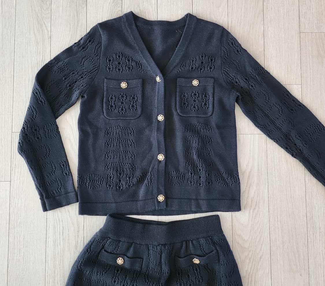 니트 가디건+스커트 세트 ●프리사이즈(55~66) 상품이미지3