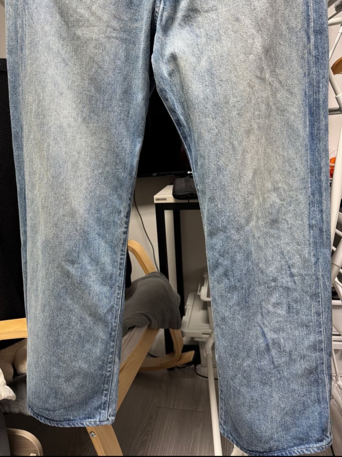 사이즈 4) 오라리 23fw 셀비지 페이디드 라이트 데님 라이트 인디고 상품이미지6