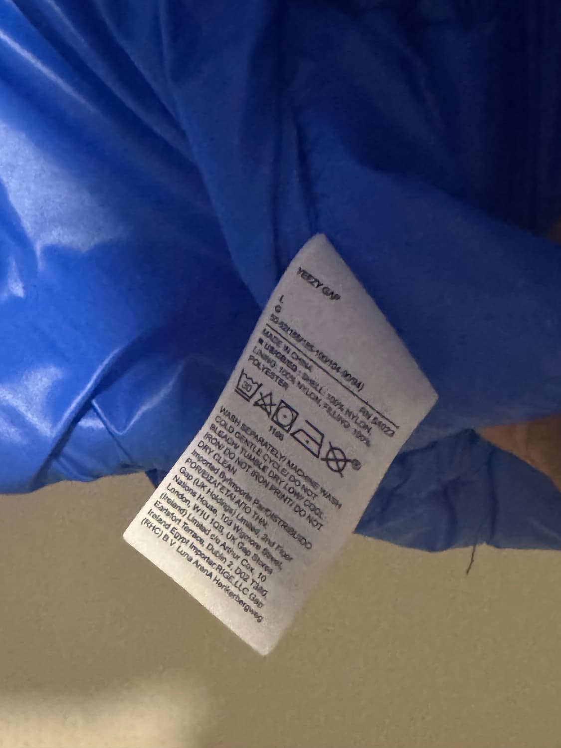 이지 갭 라운드 패딩 블루 L 상품이미지4