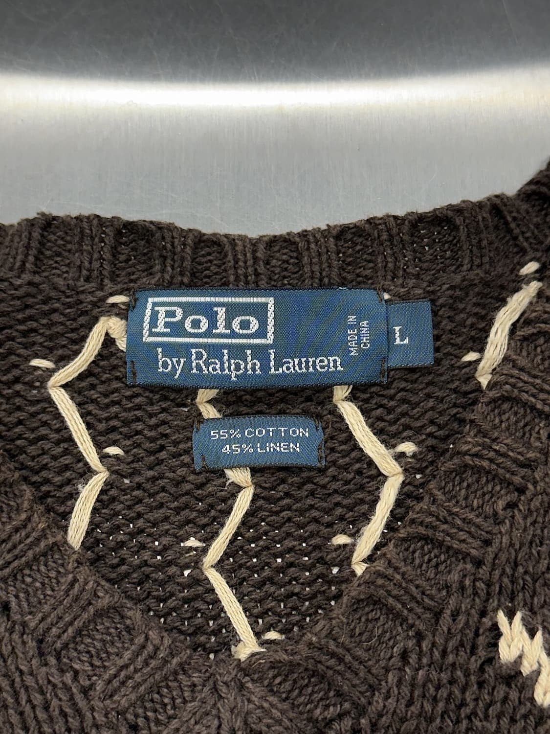 폴로 랄프로렌 브라운 노르딕 크루넥 니트 스웨터 상품이미지7