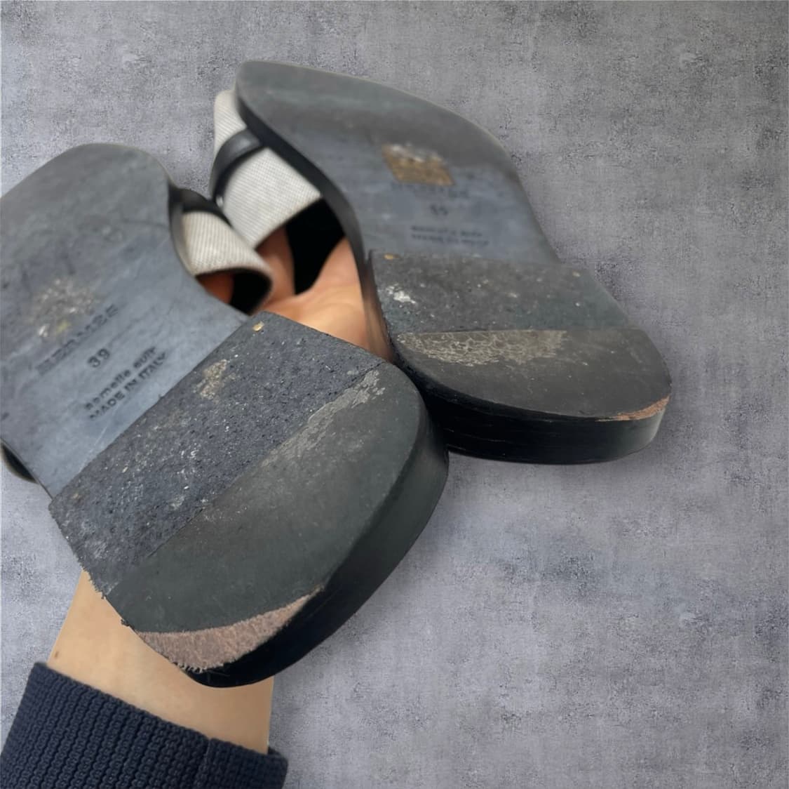 에르메스 Hermes 줄리아 캔버스 슬리퍼 샌들 39 상품이미지6