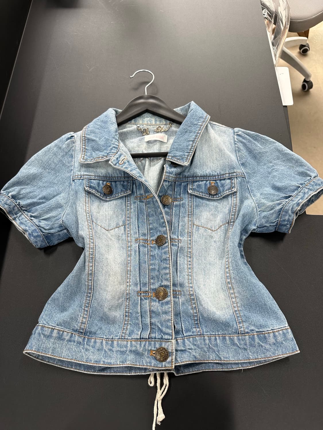 리즈리사 아일렛 포켓 반팔데님자켓 상품이미지7