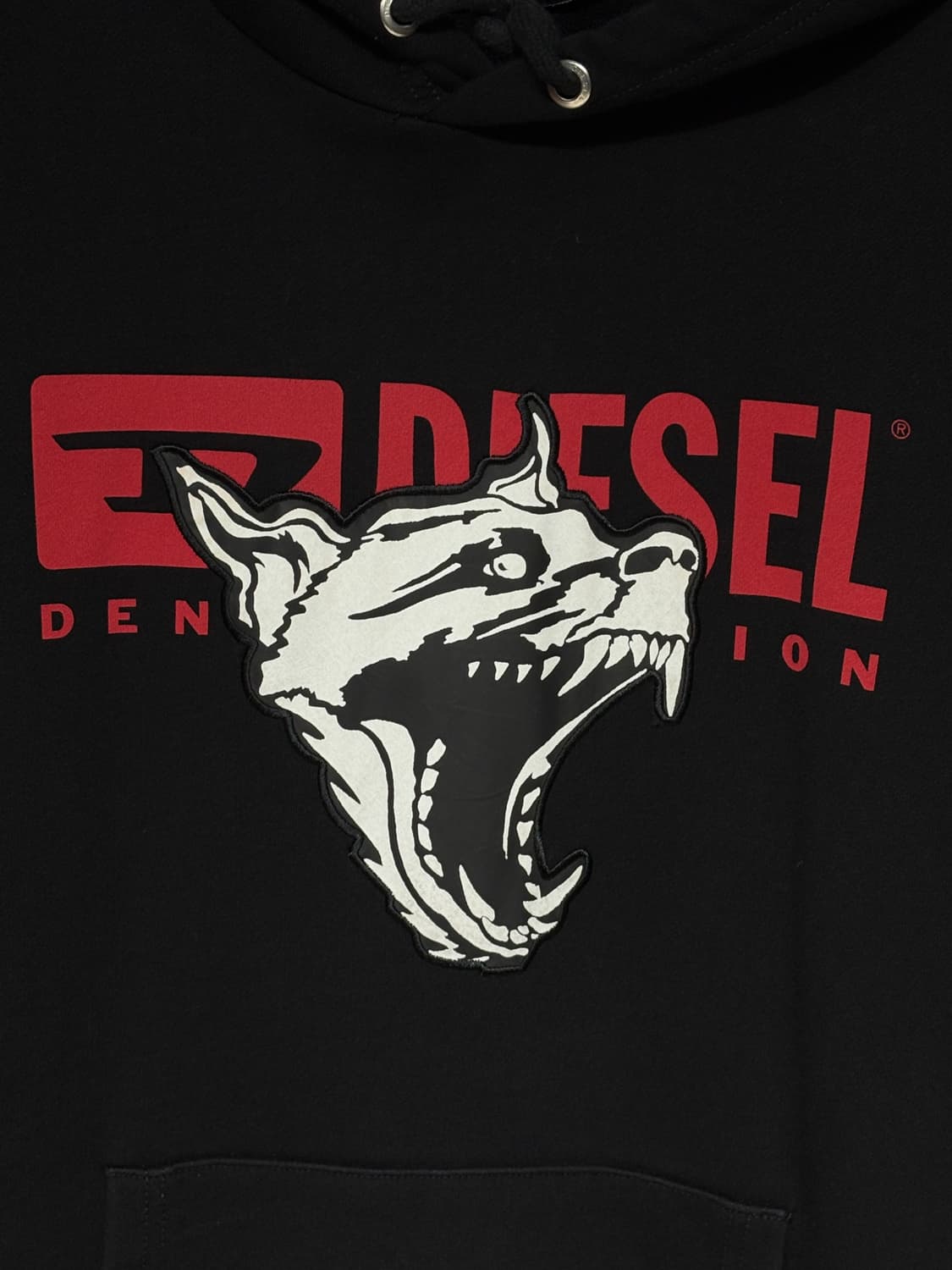 디젤 울프 블랙 후드티 상품이미지4
