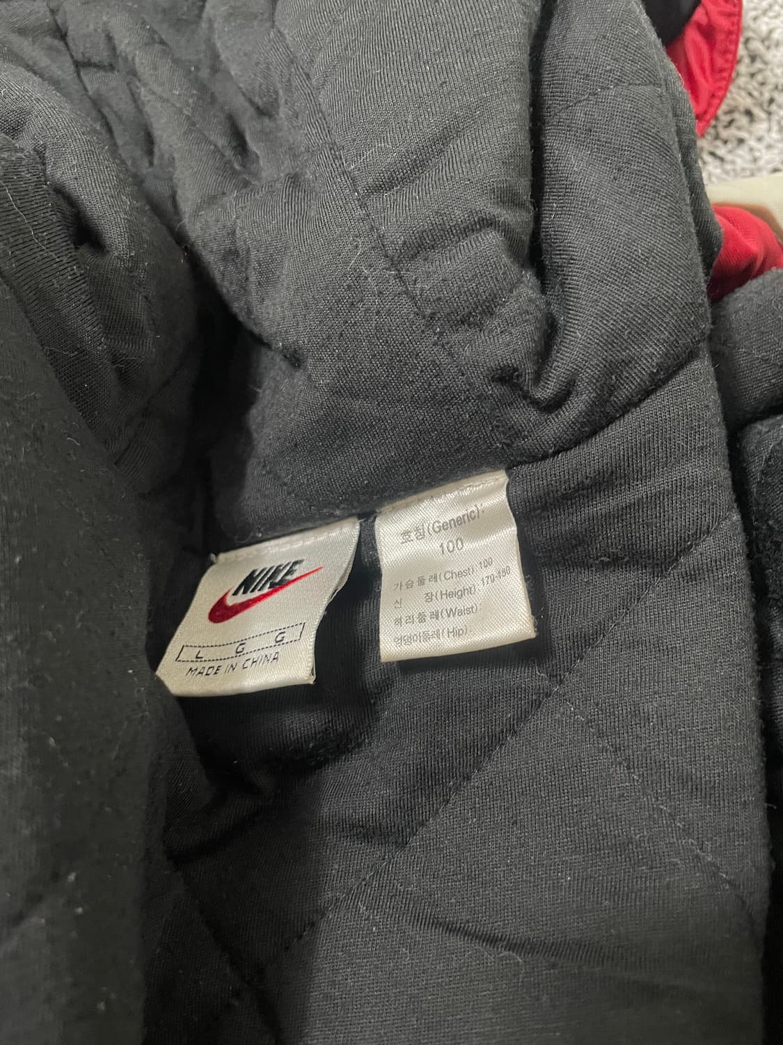 빈티지9. 나이키 베스킷볼 농구 올드스쿨 벤치코트 돕비 롱 점퍼 레드 상품이미지5