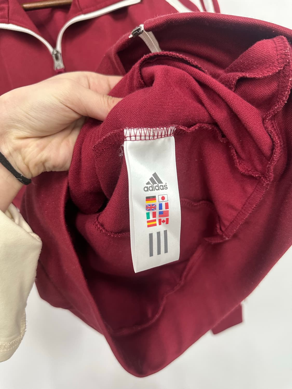 아디다스 버건디 마샬아츠 져지 트랙탑 상품이미지4