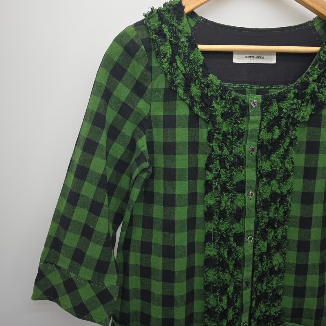 SUPER HAKKA체크 플레어 코튼+마 일본 빈티지 상품이미지7