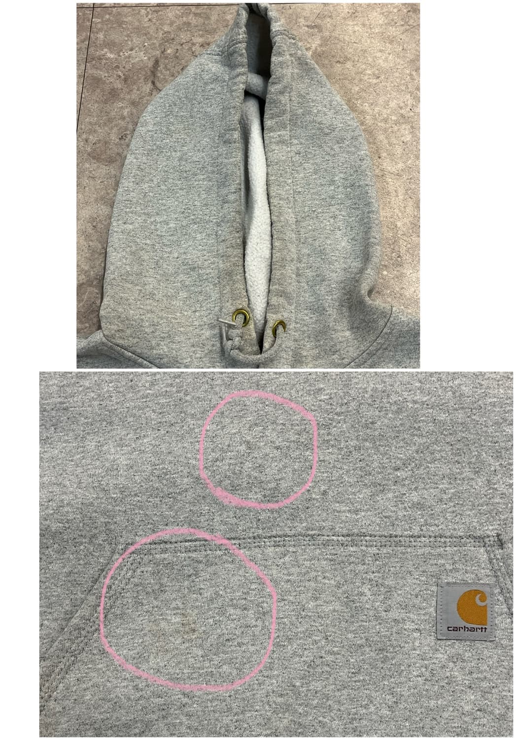 칼하트 기모 후드티 그레이 L #csz2974  상품이미지5