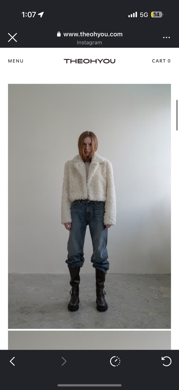 더오유 베이직 퍼 자켓 (택달린 새상품) 상품이미지1