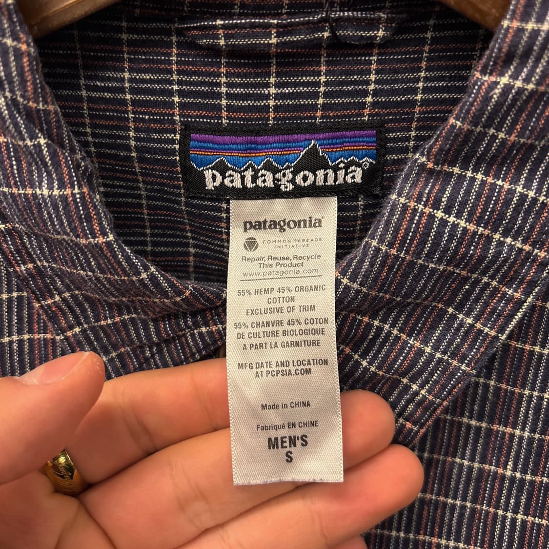 파타고니아 타이니 라이닝 패턴 자카드 코튼 워크셔츠 N1029 상품이미지8
