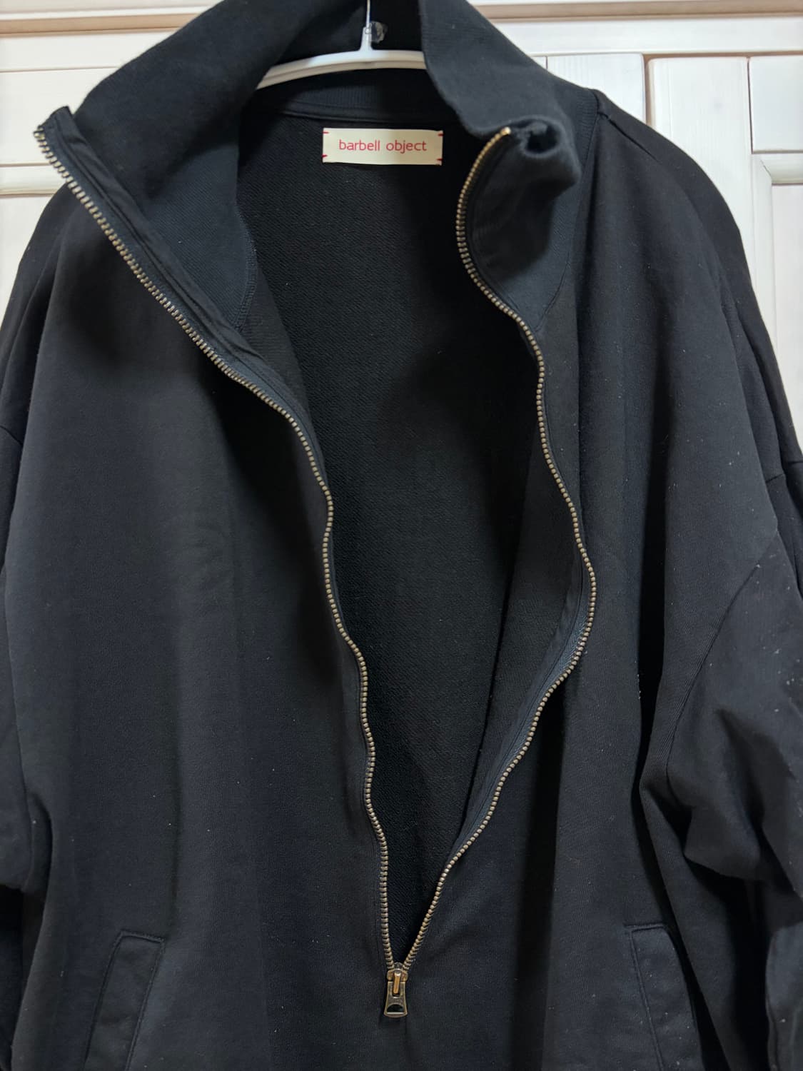 [OS] 바벨 오브젝트 zip sweat black 상품이미지5