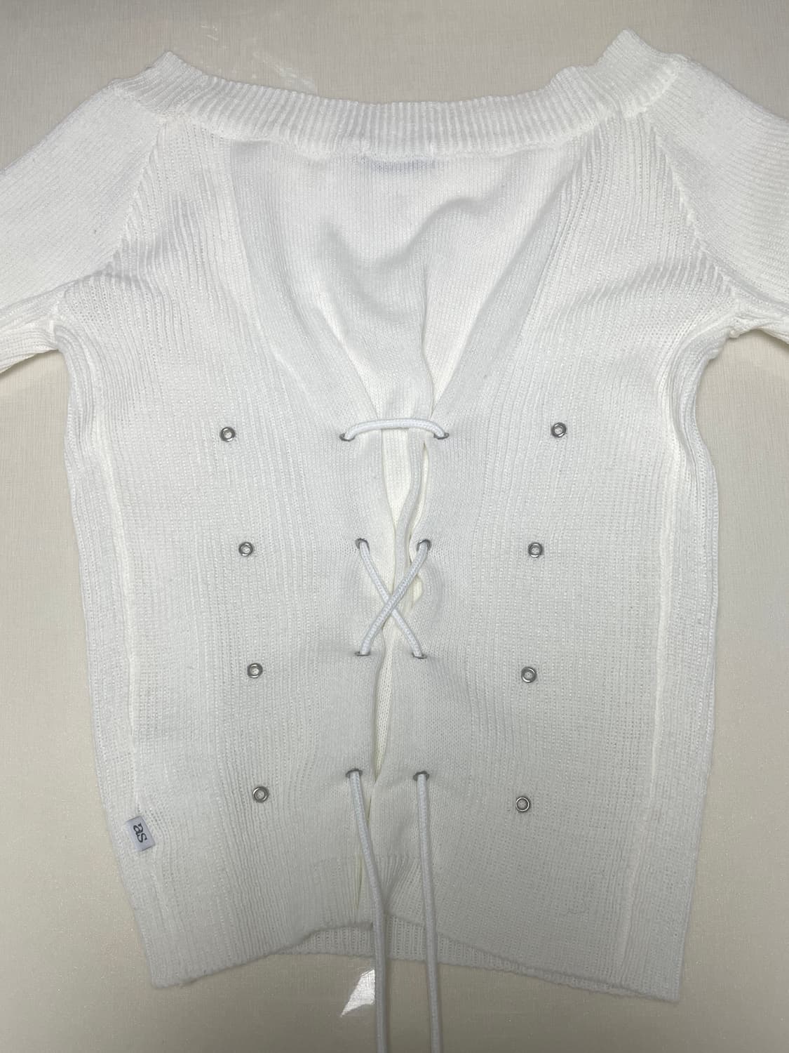 애즈온 매디 아일렛 니트 아이보리 상품이미지3