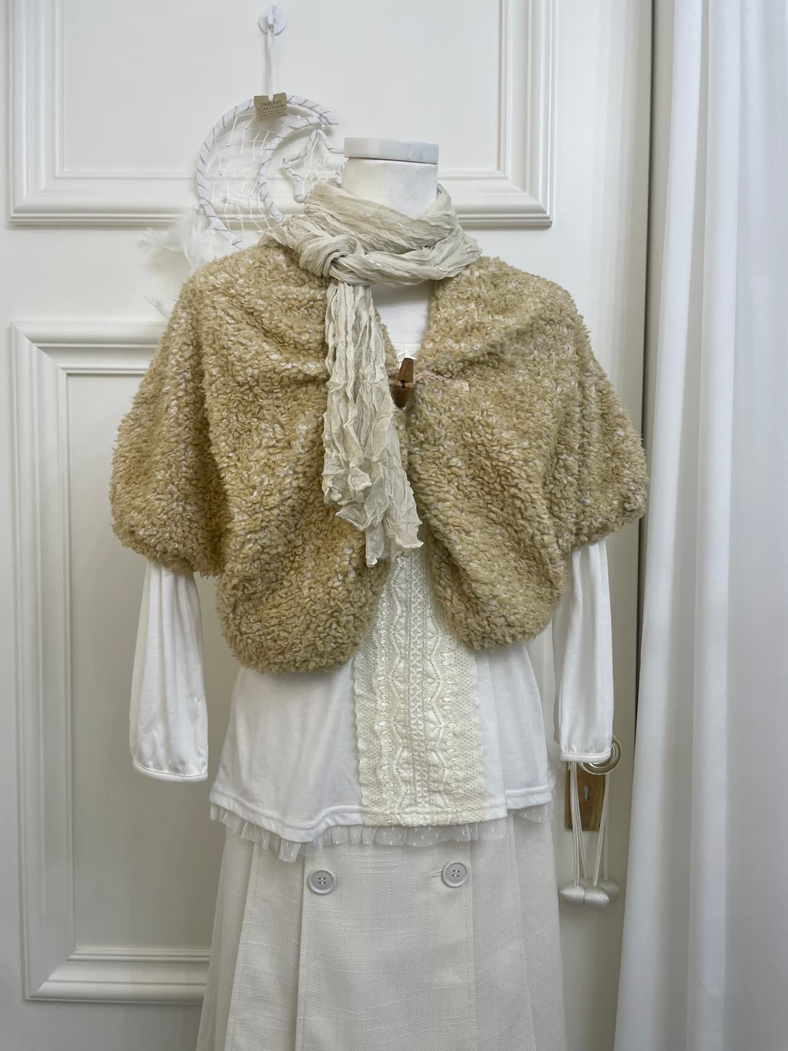 white lace bow point fairy top(size-L) 상품이미지8