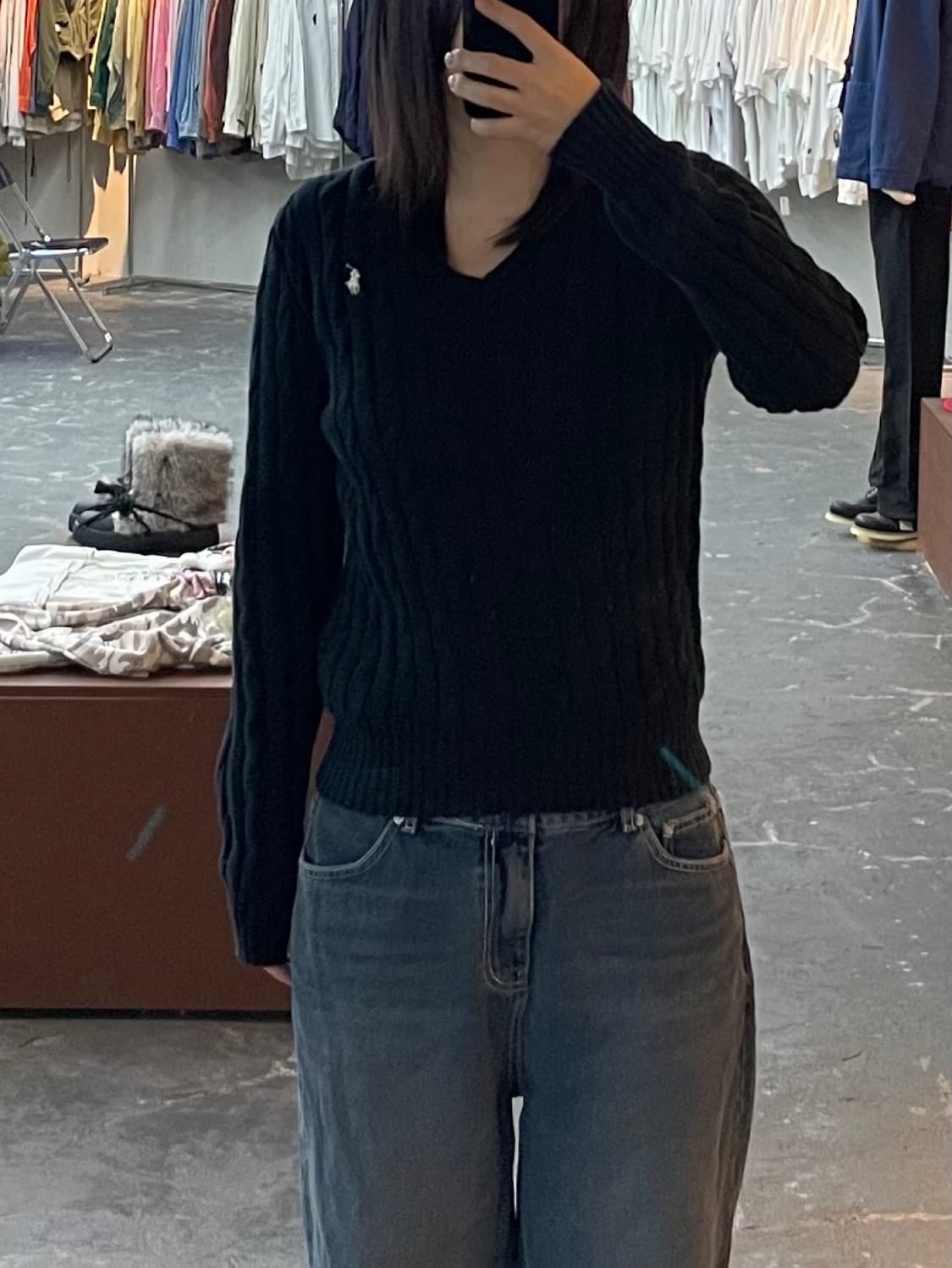 폴로랄프로렌 코튼 브이넥 케이블 니트 스웨터 H1372 상품이미지1