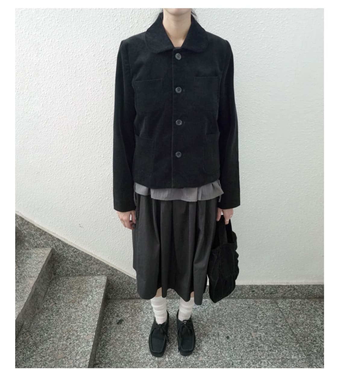 피에브레 재킷 코듀로이 라운드 카라 자켓 상품이미지2