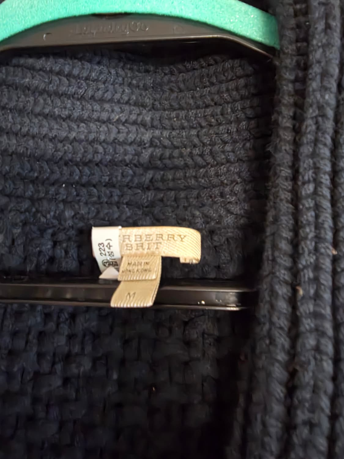 Burberry 램스울 숄칼라 인타르시아 가디건 M 상품이미지4