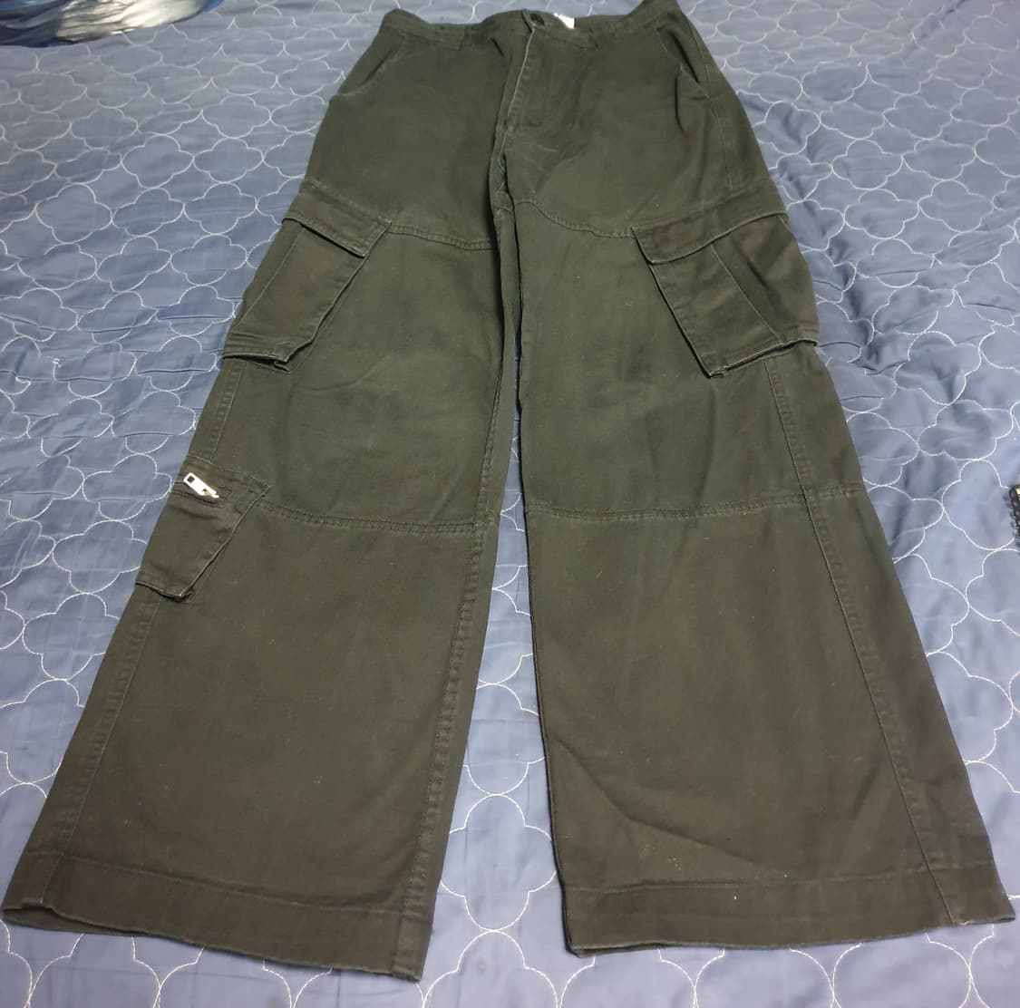 (품절사이즈) 감마갤러리 세미와이드 워시드 멀티 카고팬츠 블랙 (S) 상품이미지3