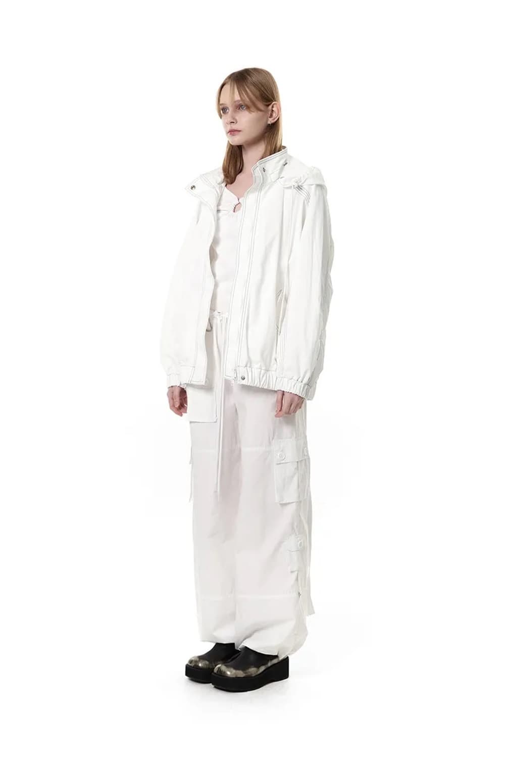 세릭 cerric 스티치 후드 자켓 아우터 점퍼 상품이미지3