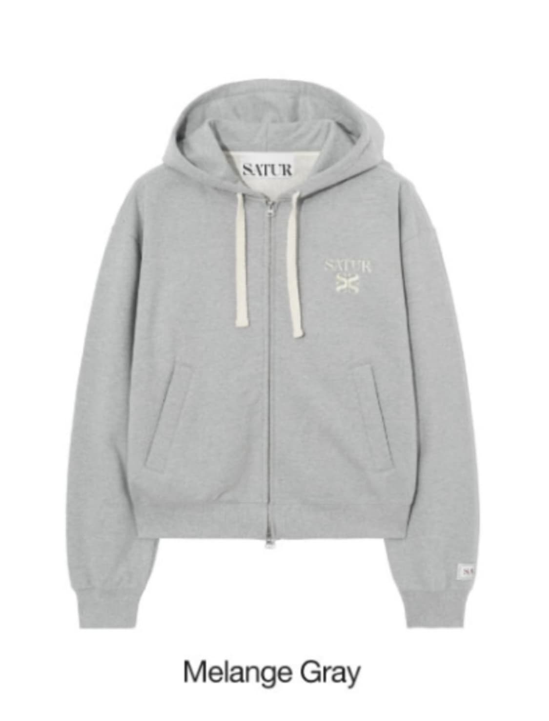 세터 클래식 로고 공용 후드집업 멜란지그레이  상품이미지1
