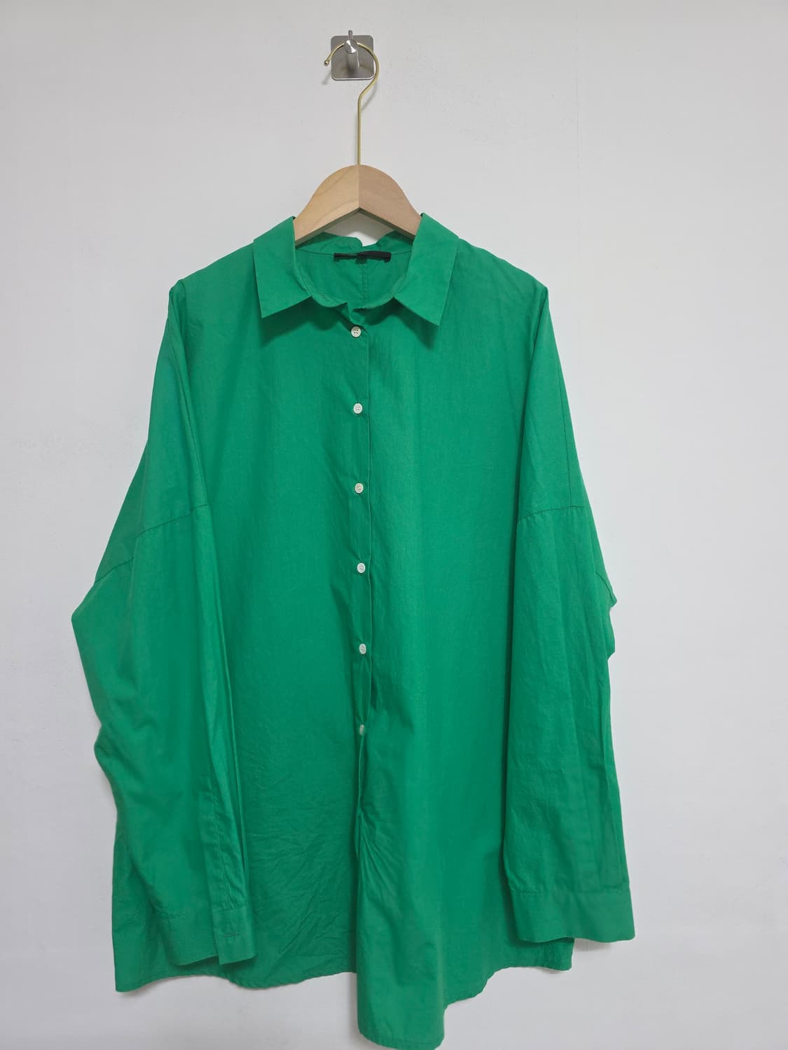 maje 그린 코튼 셔츠 2사이즈 상품이미지1