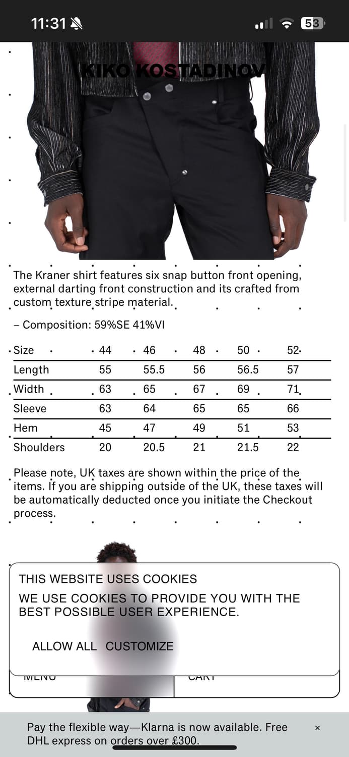 키코 코스타디노브 KRANER CROPPED SHIRT 48 상품이미지6