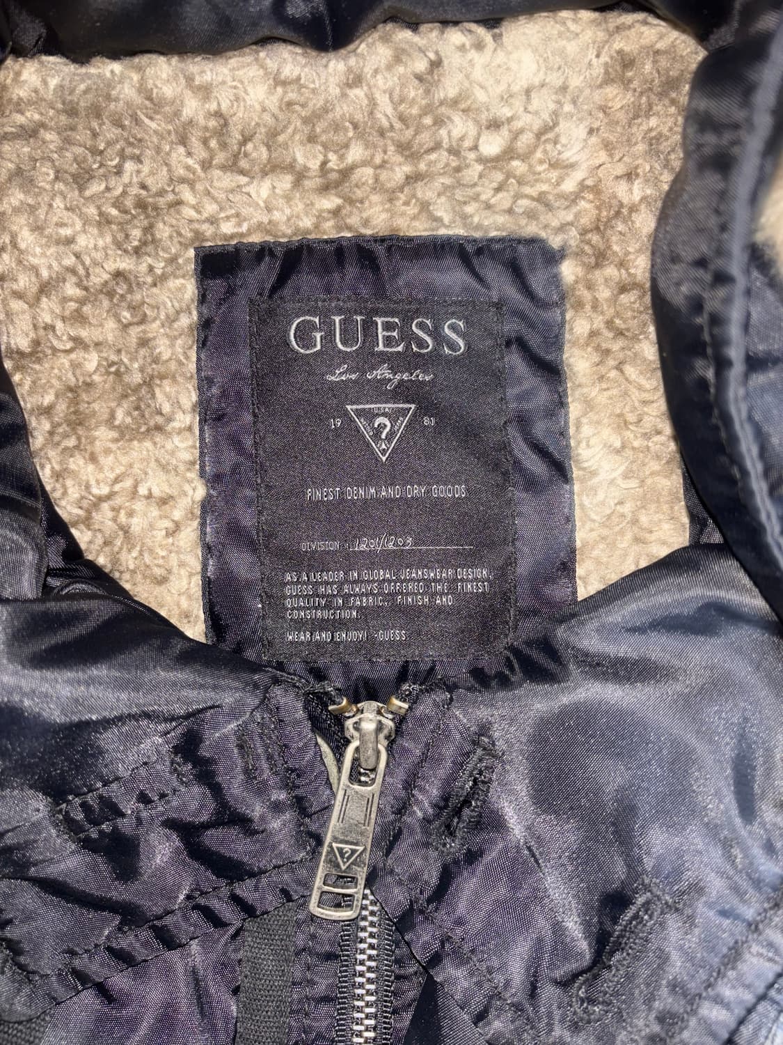 [GUESS] 게스 빈티지 블랙 후드넥 퍼 야상 자켓 M 상품이미지9