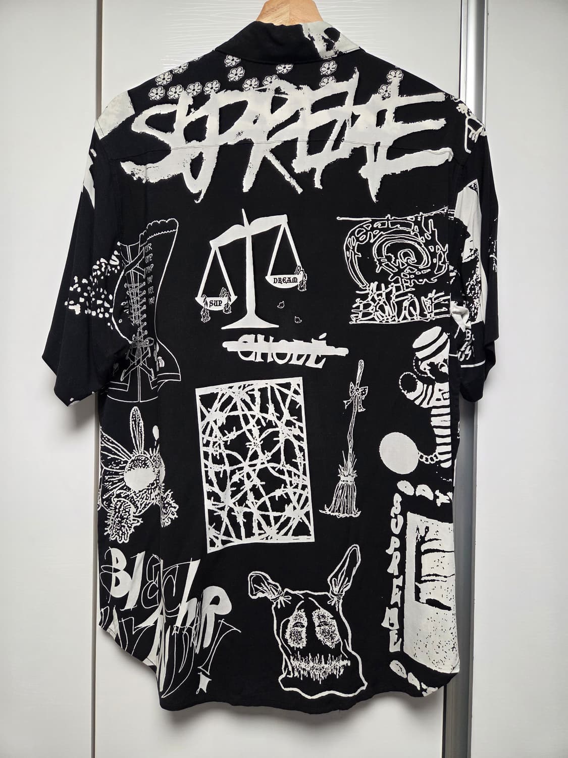 17SS 슈프림 드림 레이온 셔츠 블랙 M사이즈 상품이미지2