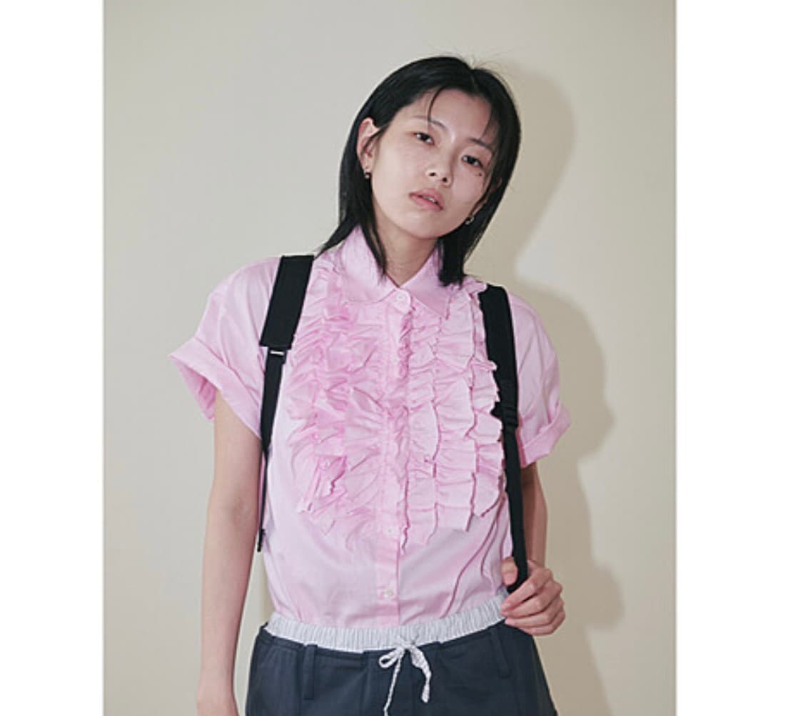 플리즈프로젝트 옥스퍼드 셔츠 핑크 상품이미지1