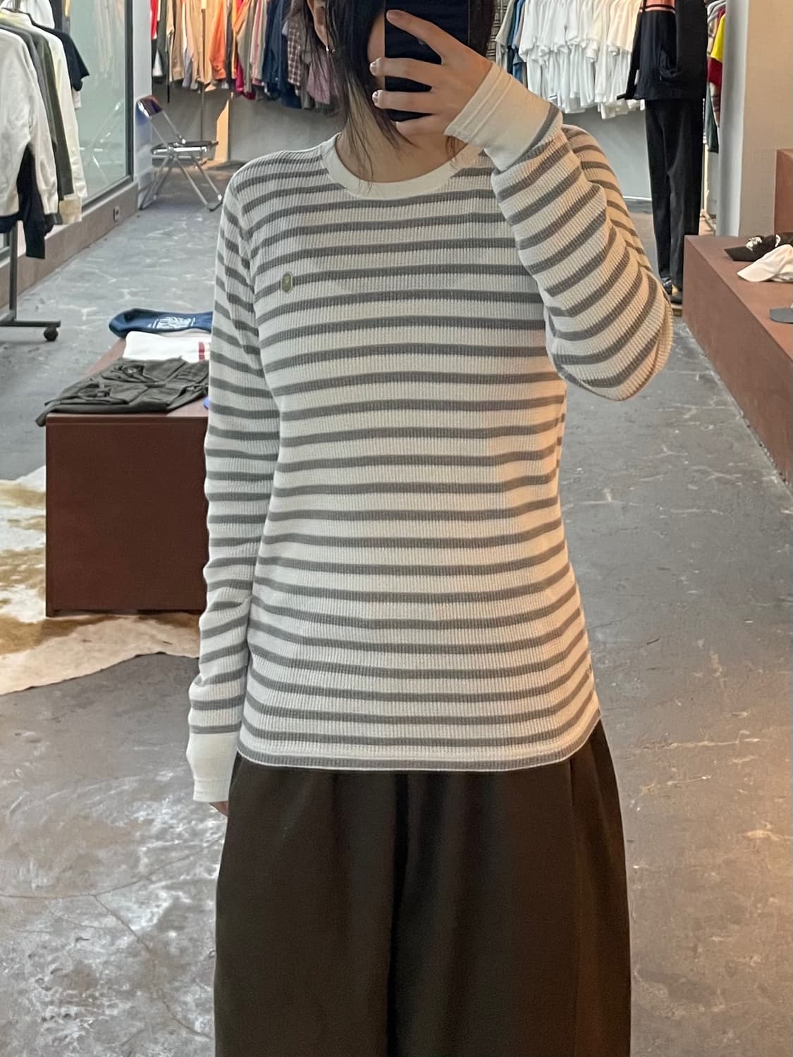 베이프 스트라이프 긴팔 티셔츠 H2483 상품이미지1