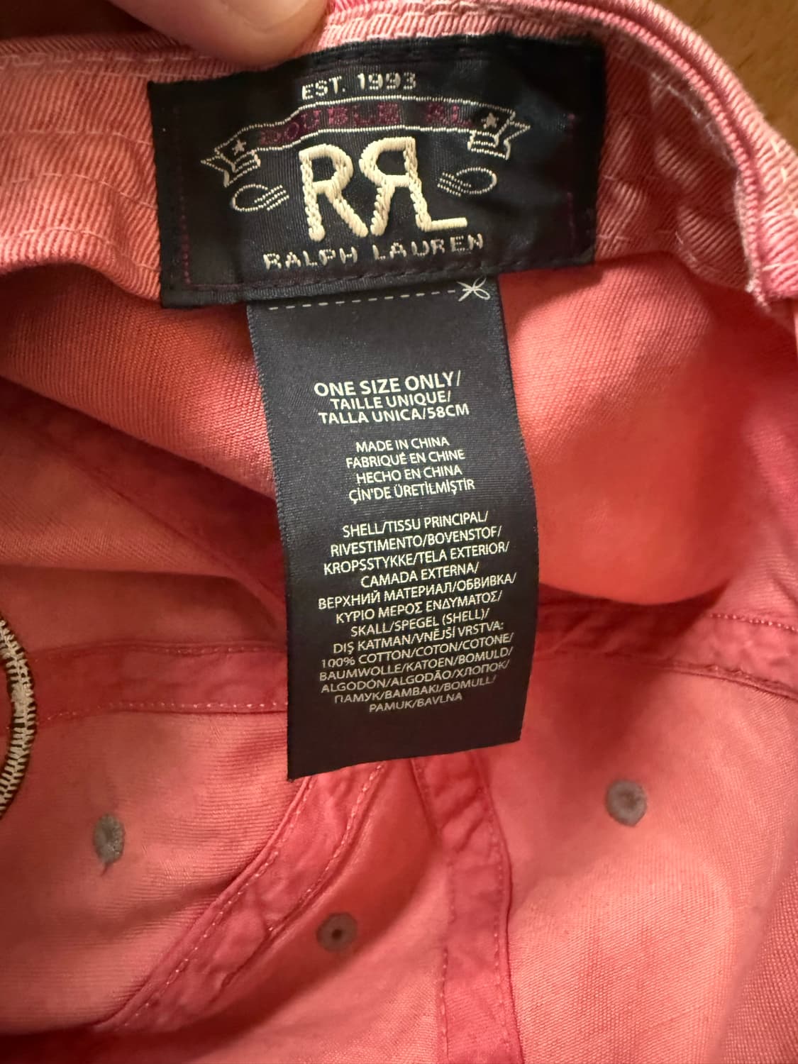 RRL 플라잉 타이거즈 패치 볼캡 핑크 상품이미지3