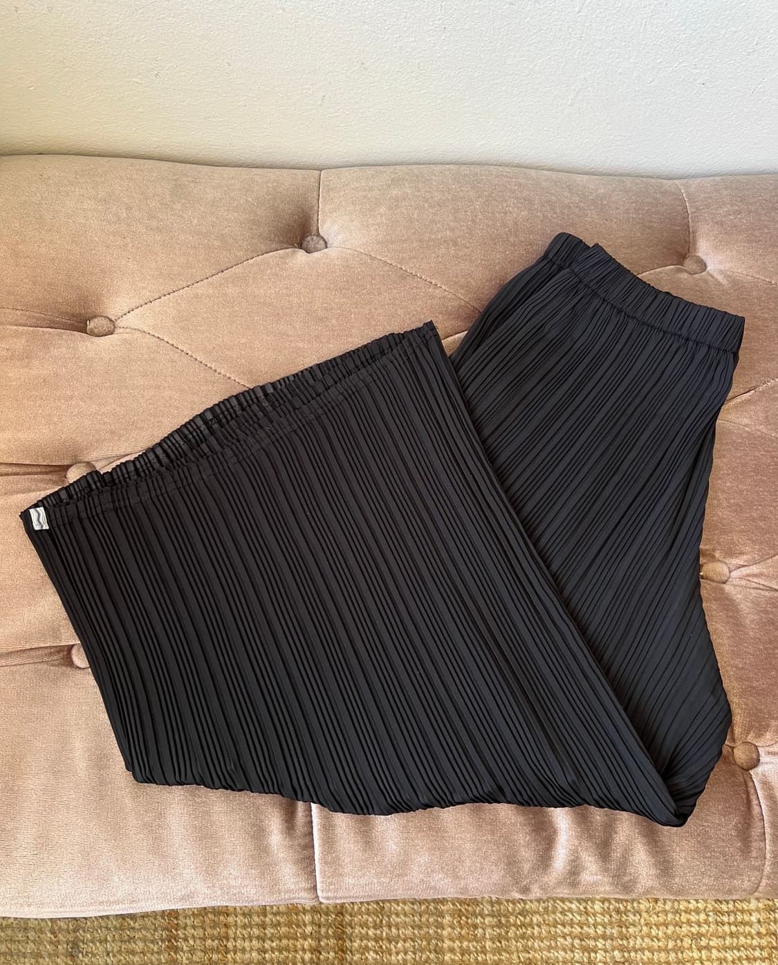 플리츠미 여성 블랙 플리츠팬츠 플리츠바지 상품이미지1