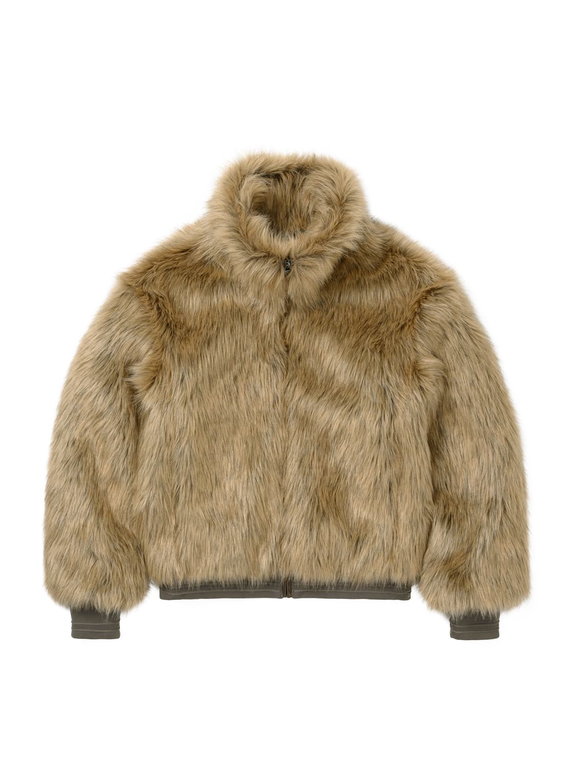 웰빙익스프레스 퍼 자켓 카멜 s 상품이미지3