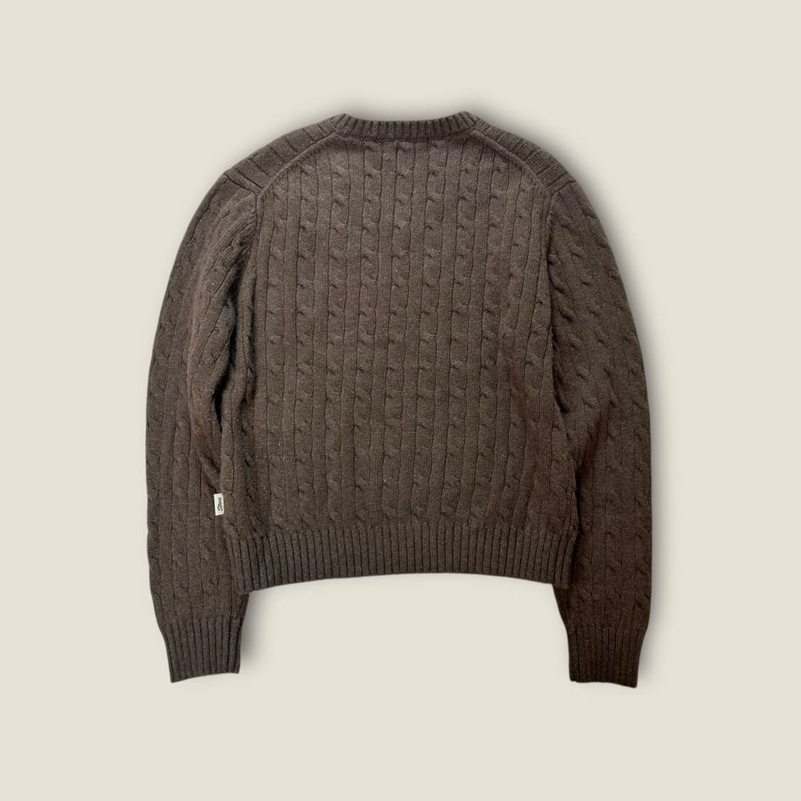 T054 후아유 브라운 케이블 니트 상품이미지2