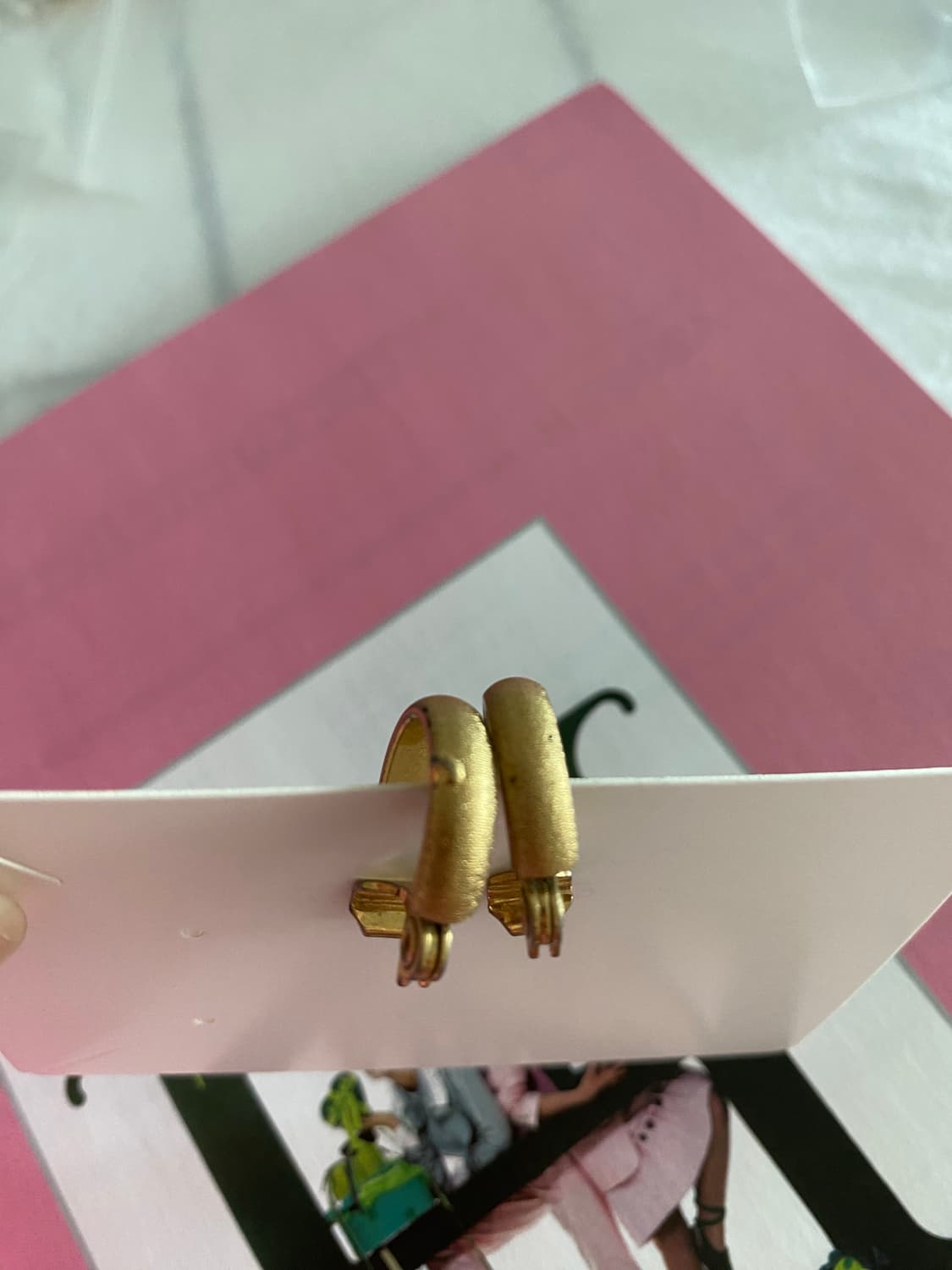 Monet 골드 무광 빈티지 귀걸이 귀찌 상품이미지5