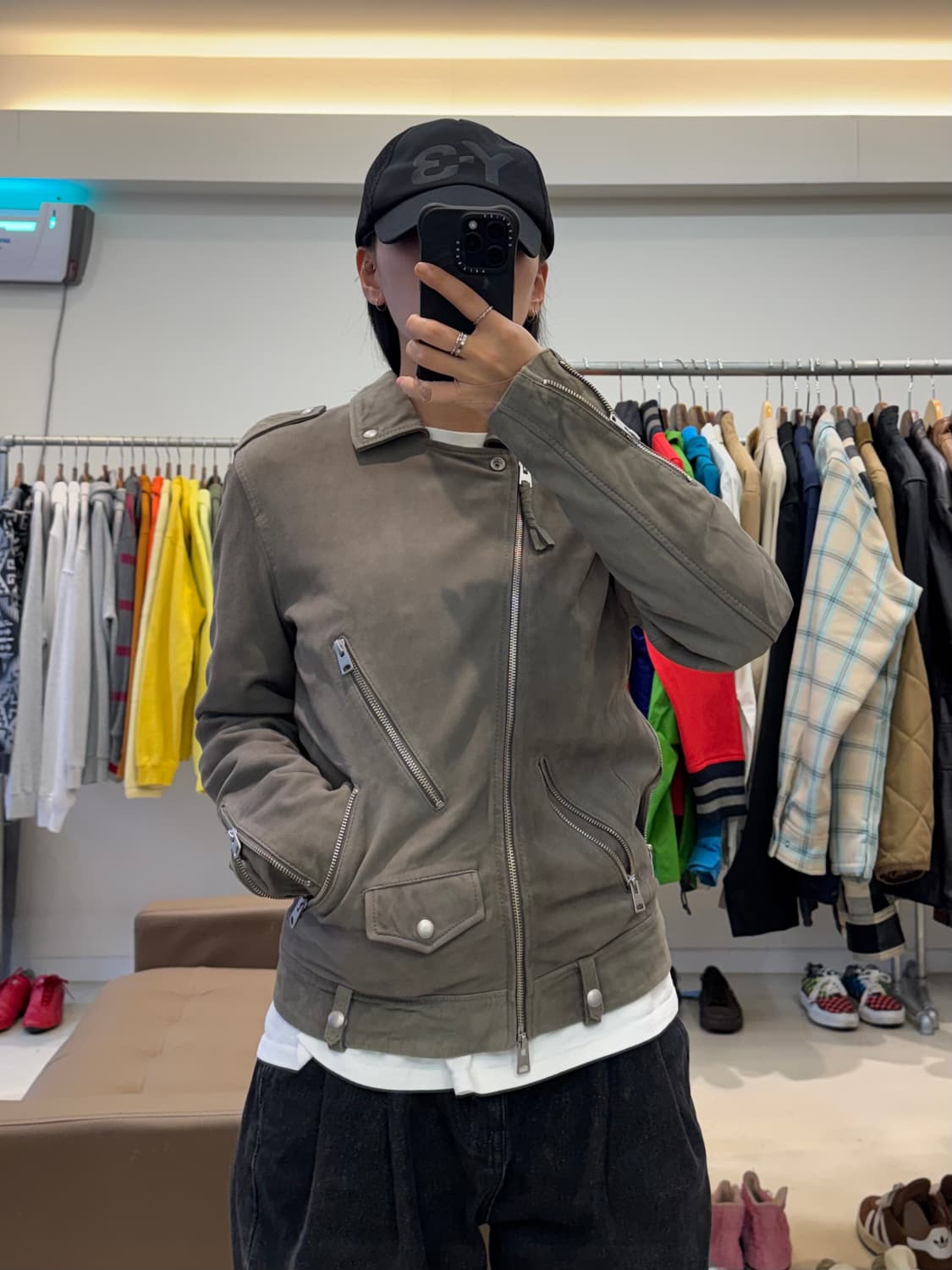 올세인츠 램스킨 밀로 바이커 자켓 상품이미지5