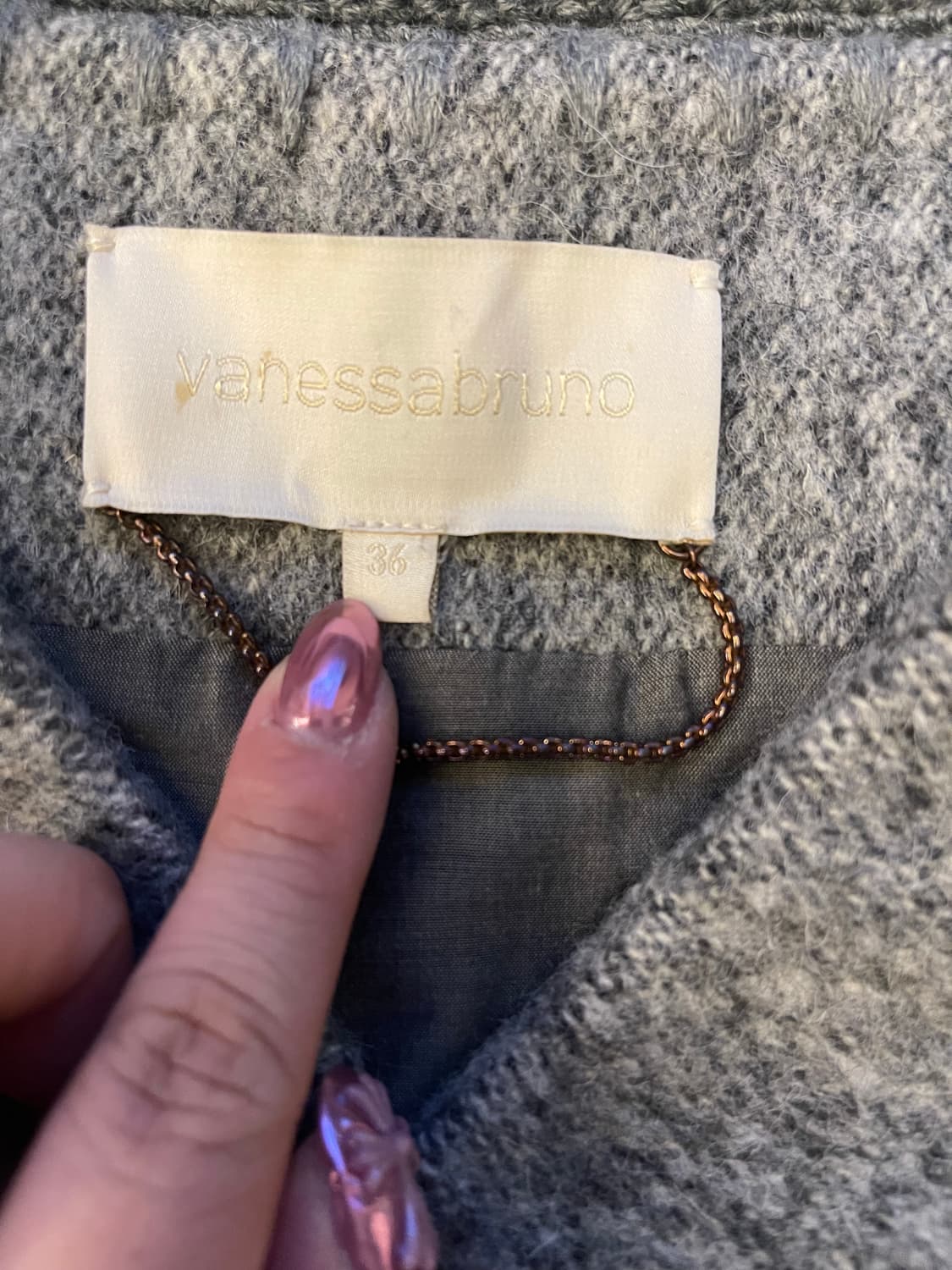 바네사브루노 회색 모직 자켓 상품이미지2