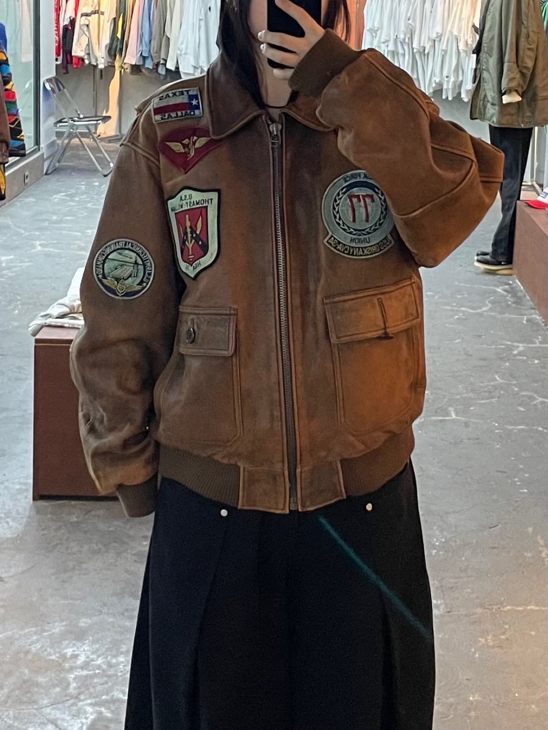 아비렉스 패치 디테일 가죽자켓 H1593 상품이미지1