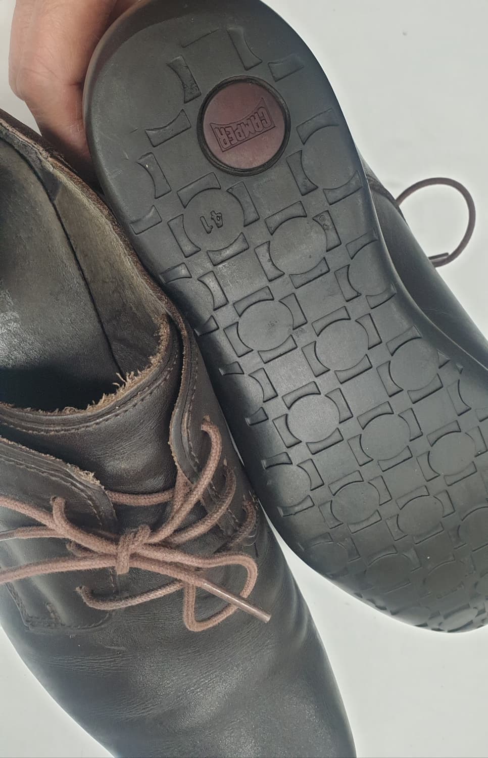 캠퍼 남성 브라운 가죽 구두 41사이즈 상품이미지7