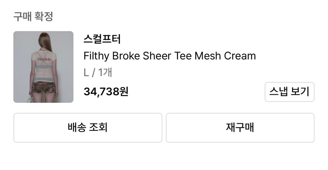 스컬프터 메쉬탑 Filthy Broke Sheer Tee Mesh Cre 상품이미지4