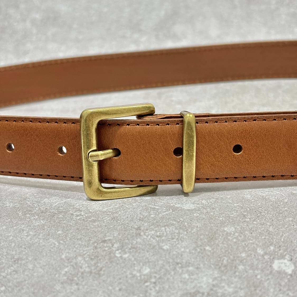 Oribell 새틴 골드 버클 이탈리아 소가죽 베이직 벨트 상품이미지5