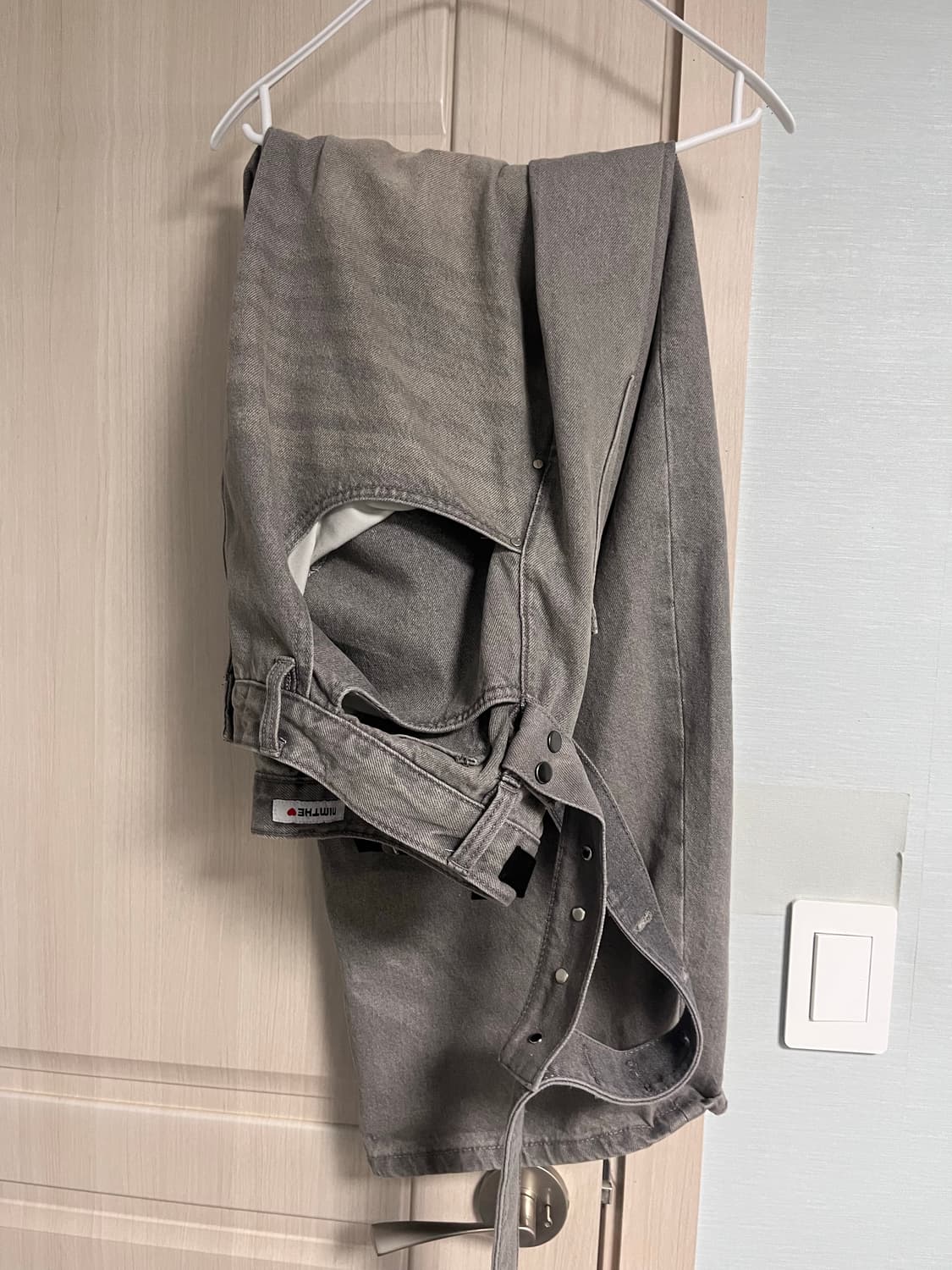 밈더워드로브 x 코인서울 와이드 데님팬츠 상품이미지2