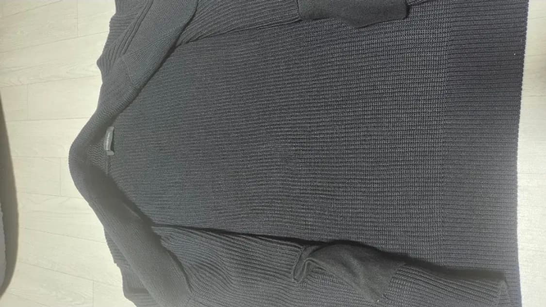 제냐 코튼 실크 숄카라 가디건 54 블랙 상품이미지5