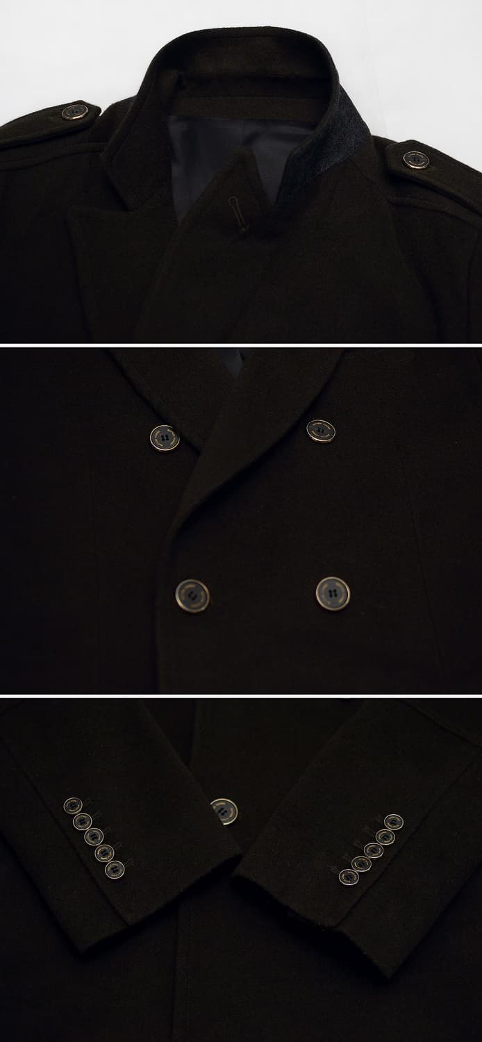 버튼옴므 제일모직 울캐시미어 핸드메이드 클래식 더블 코트 (100) 상품이미지9
