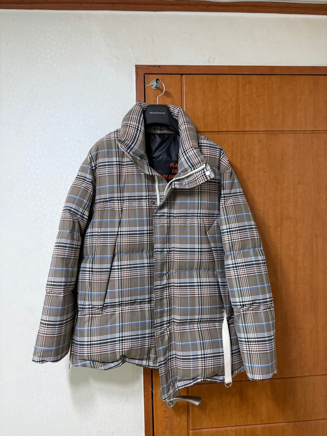 솔리드옴므 체크 구스다운 패딩 (48) 상품이미지1