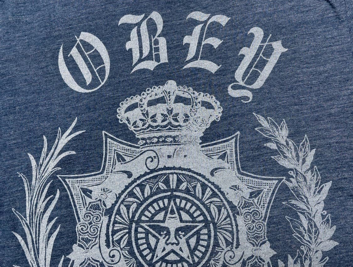 [S] 오베이(OBEY) USA제 트라이블렌드 그래픽 티셔츠 - 네이비 상품이미지9