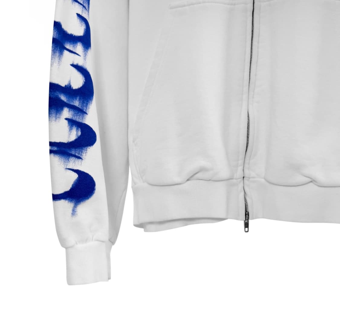 [L] 발렌시아가 남성 26ss 웻 브러시 아이콘 후드 집업 자켓 화이트 상품이미지6