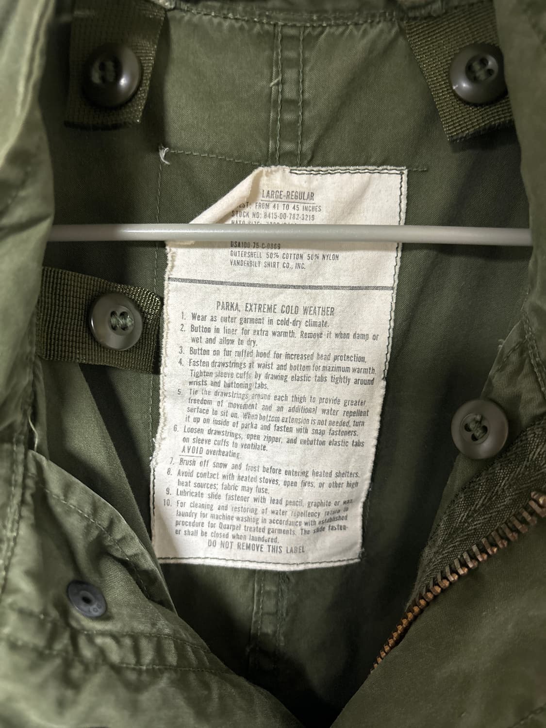 오리지널 M-65 피쉬테일 파카 Large 상품이미지2